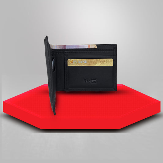 High Quality leather Wallet In Texture With Red Line image 2